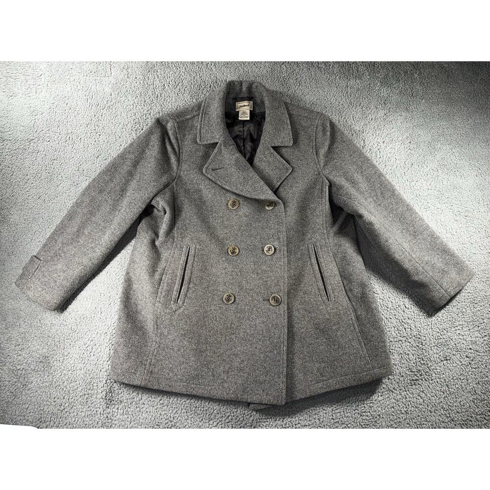 LL BEAN Classic Gray Women's Peacoat